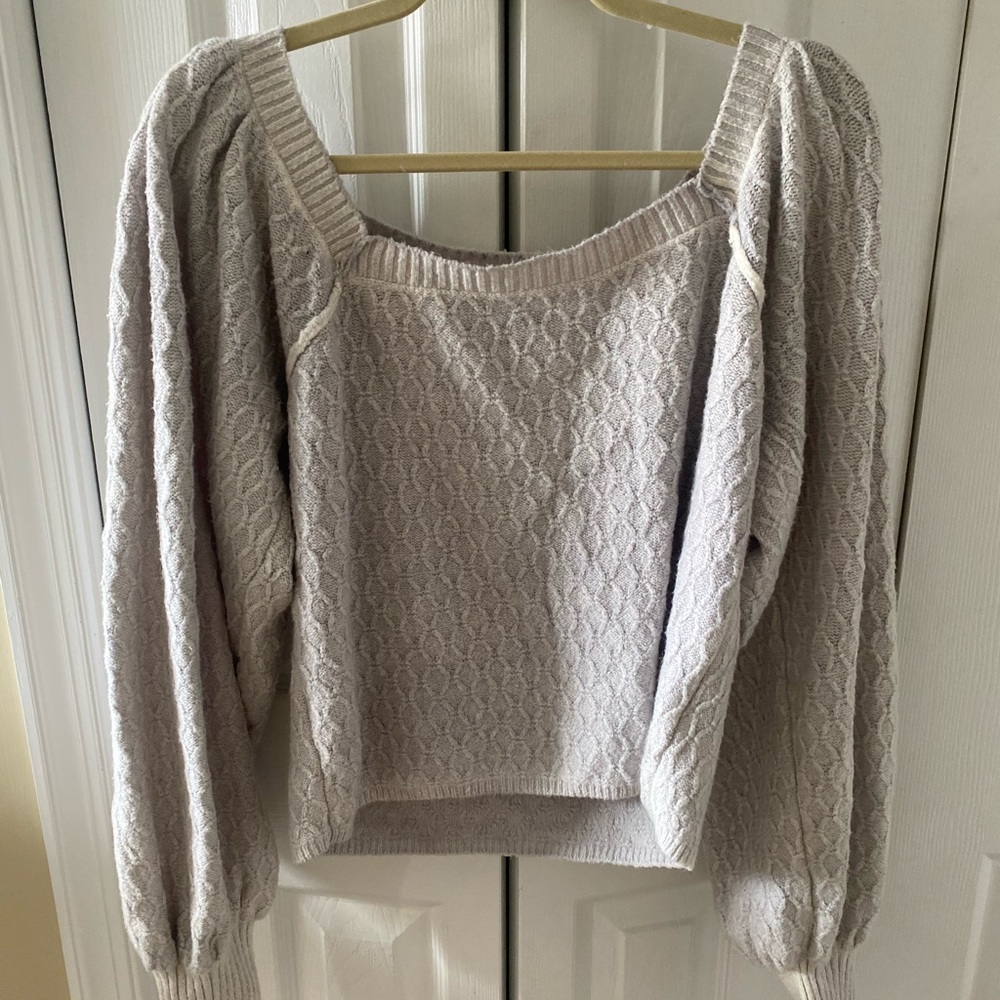 Free People Gray Pullover Sweater
